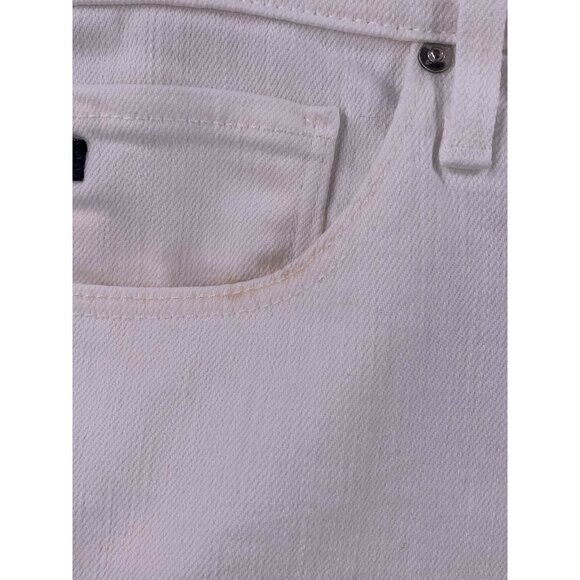 AG The Stilt Roll Up Cigarette White Denim Jeans Size 30 Adriano Goldschmeid - Picture 4 of 6
